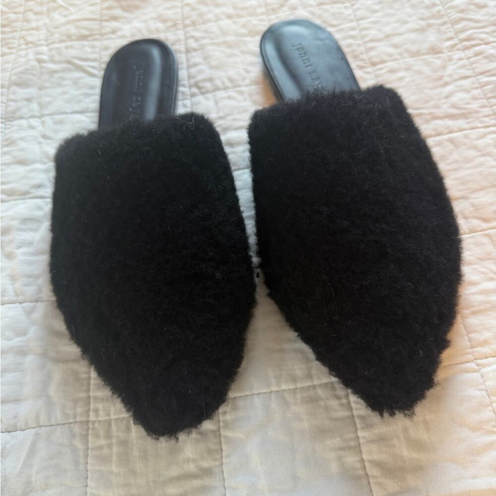 Jenni Kayne Shearling Mule Black 40 10  NEW